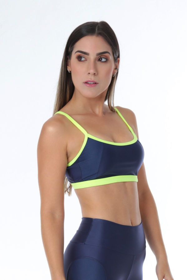 Top Color Block - Marinho com Amarelo - Imagem 2