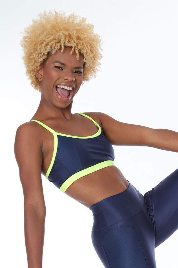 Top Color Block - Marinho com Amarelo - Imagem 3