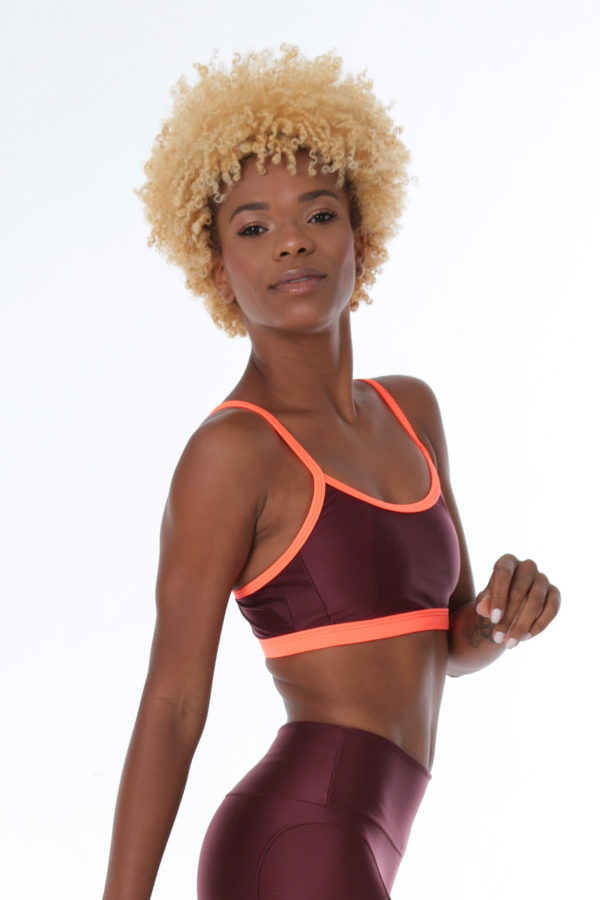 Top Color Block - Barolo com Laranja - Imagem 3