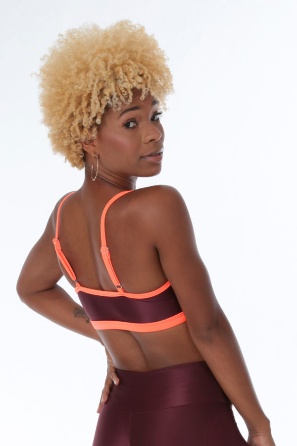 Top Color Block - Barolo com Laranja - Imagem 4