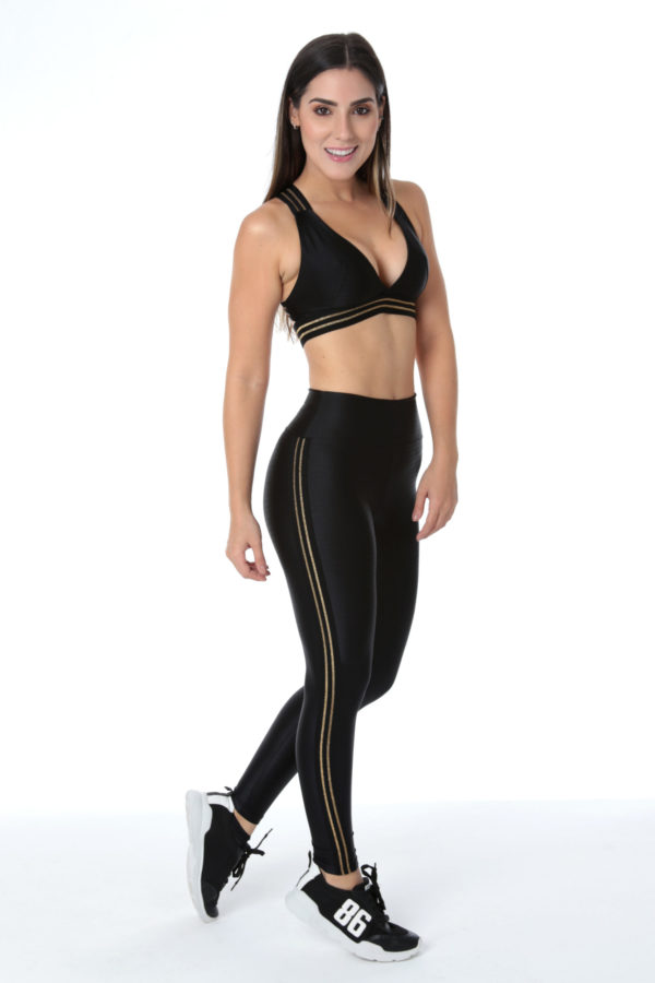 Legging Gold - Preto com Dourado - Imagem 4