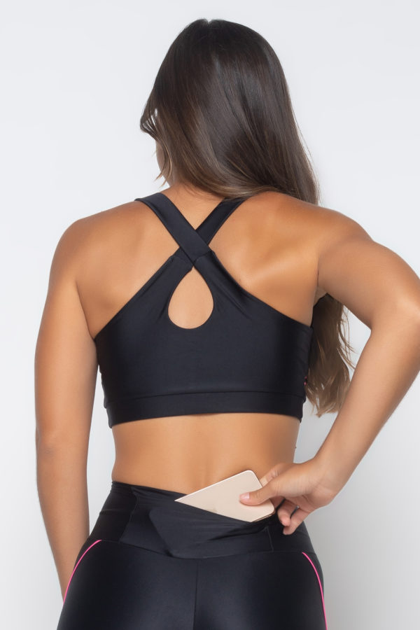 Top Neon Vibes -  Preto com Rosa - Imagem 3