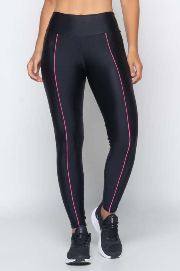 Legging Neon Vibes - Preto com Rosa - Imagem 2