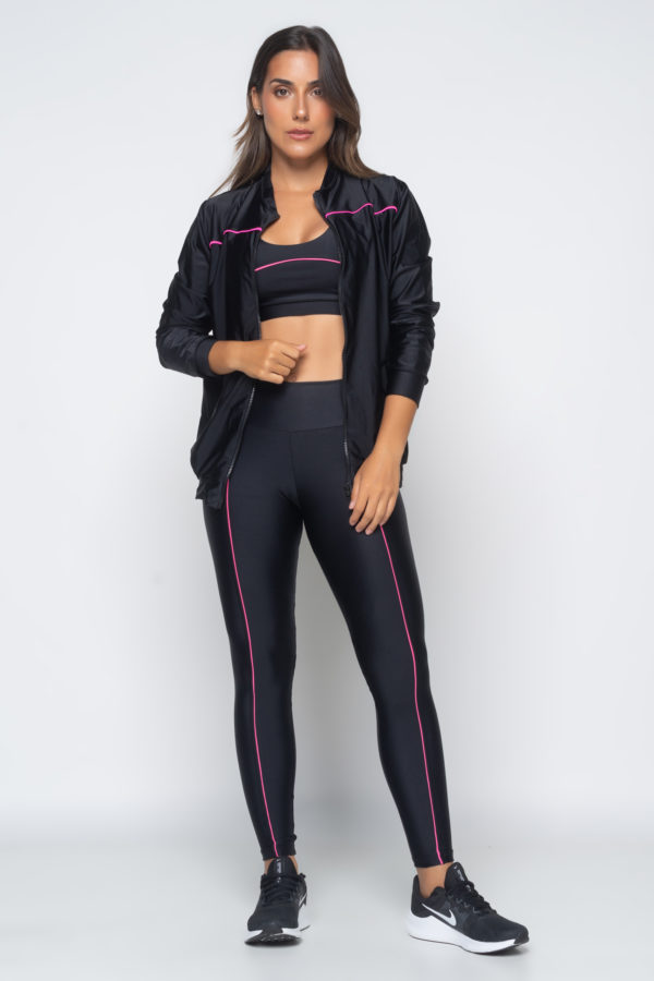 Legging Neon Vibes - Preto com Rosa - Imagem 5