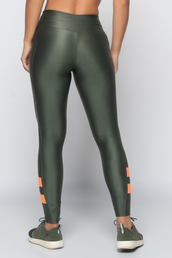 Legging Color Block - Croco com Laranja - Imagem 4