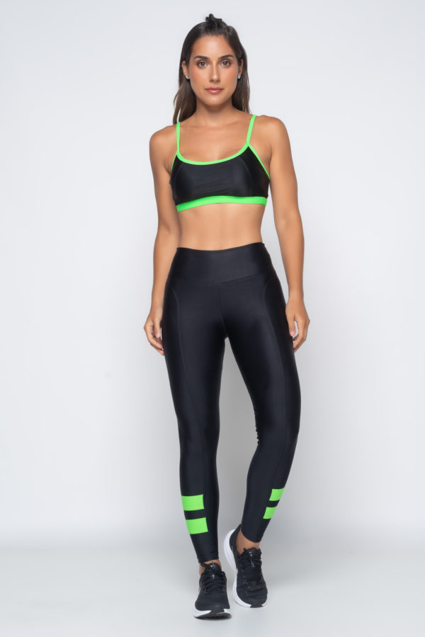 Top Color Block - Preto com Verde - Imagem 6