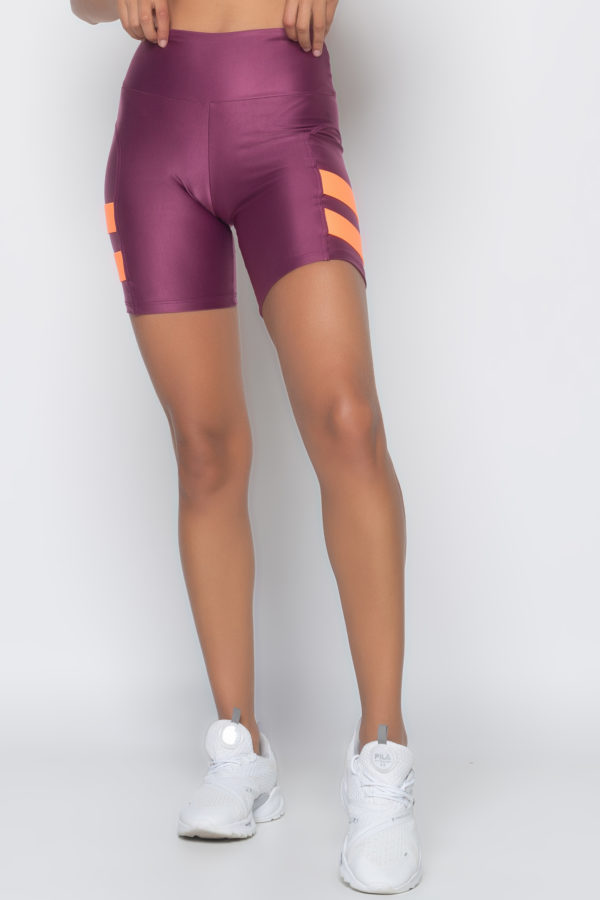 Bermuda Color Block - Viena com Laranja - Imagem 3