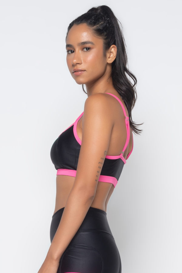 Top Color Block - Preto com Rosa - Imagem 3