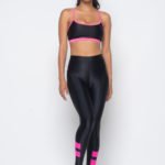 Legging Color Block - Preto com Rosa