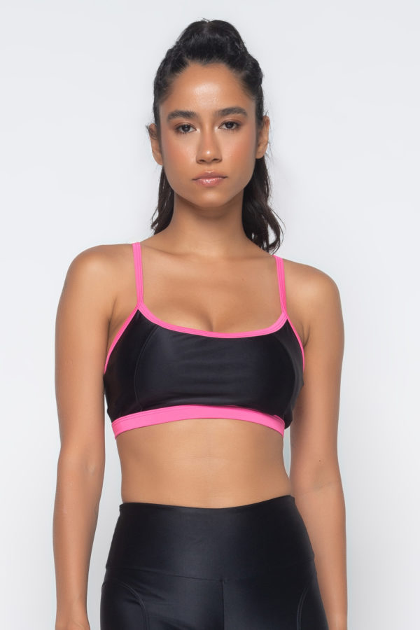 Top Color Block - Preto com Rosa - Imagem 5