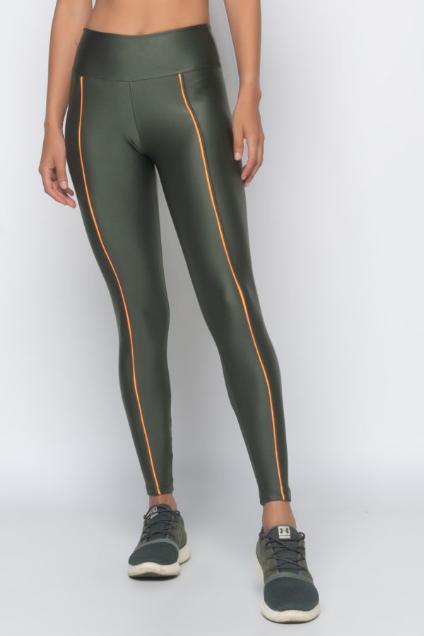 Legging Neon Vibes - Croco com Laranja - Imagem 2