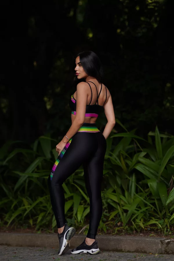 Legging Rainbow Bolso - Preto - Imagem 6