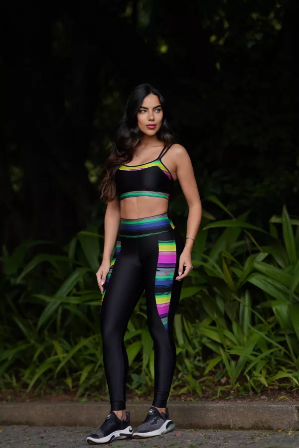 Legging Rainbow Bolso - Preto - Imagem 4