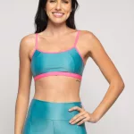 Top Color Block - Laguna com Rosa
