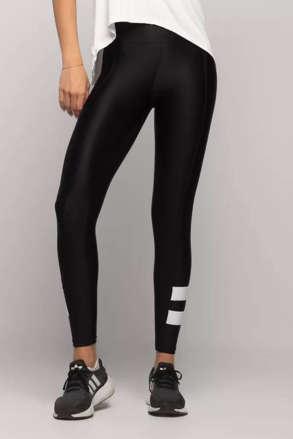 Legging Color Block - Preto com Branco - Imagem 4