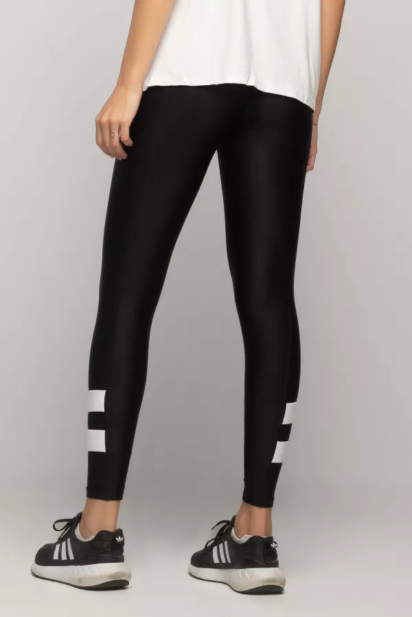 Legging Color Block - Preto com Branco - Imagem 5