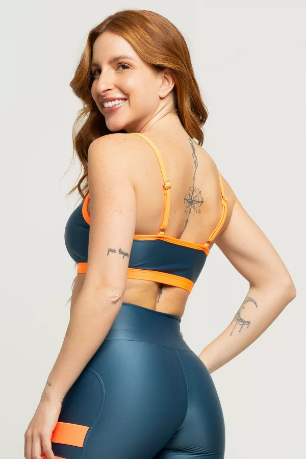 Top Color Block - Galáxia com Laranja - Imagem 3