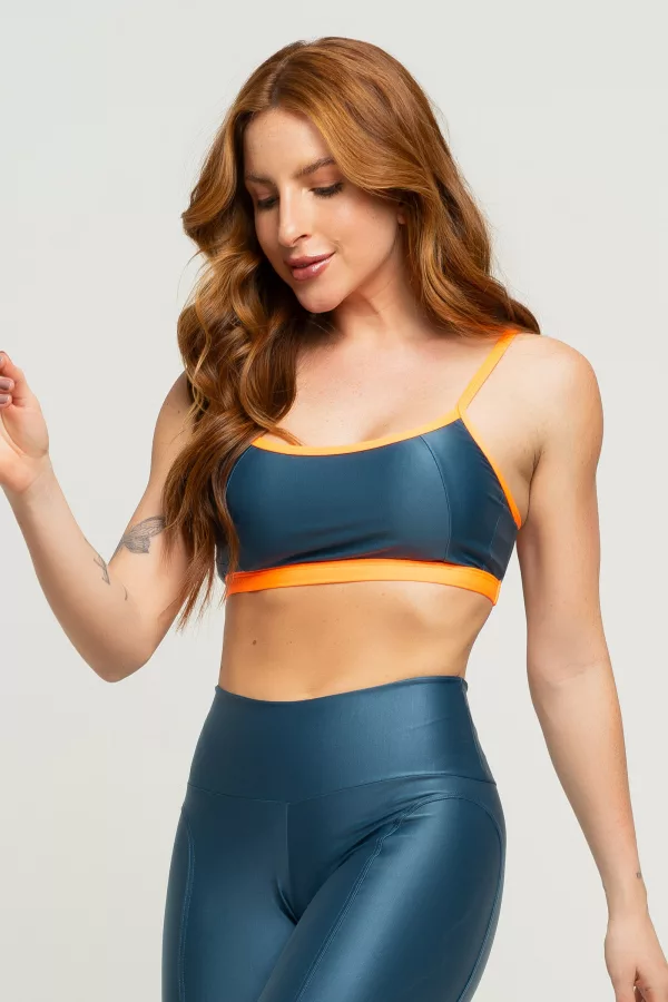 Top Color Block - Galáxia com Laranja - Imagem 4