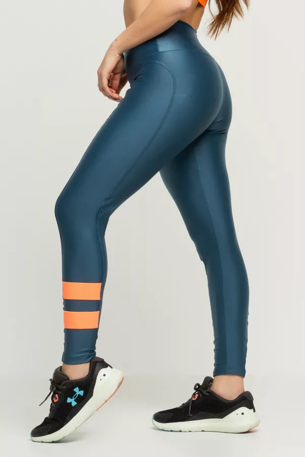 Legging Color Block - Galáxia com Laranja - Imagem 3