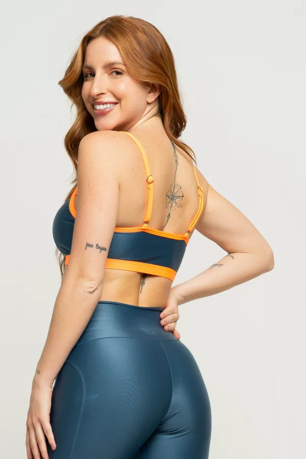 Top Color Block - Galáxia com Laranja - Imagem 6