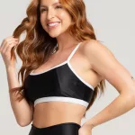 Top Color Block - Preto com Branco