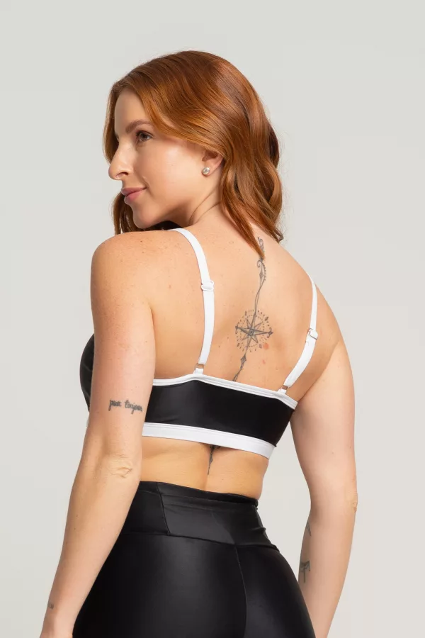 Top Color Block - Preto com Branco - Imagem 2