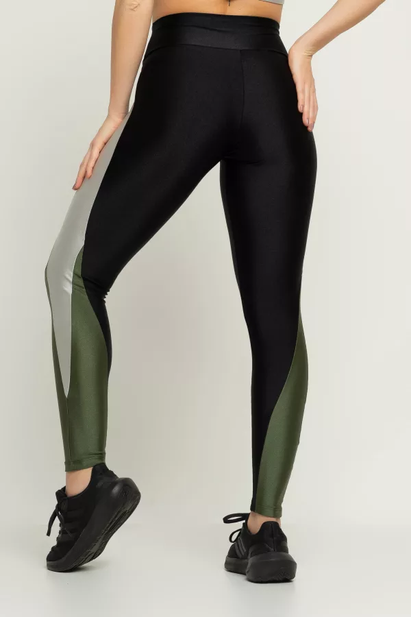 Legging Three - Preto / Cromo / Croco - Imagem 4