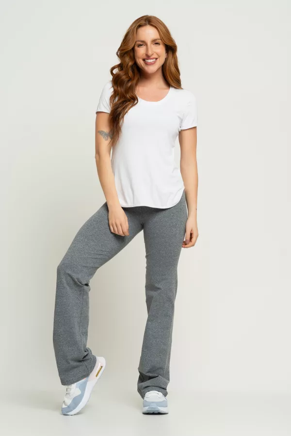 Calça Reta Comfort - Mescla - Imagem 7