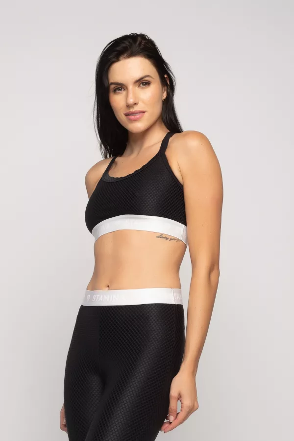 Top Dallas - Preto com Branco - Imagem 2