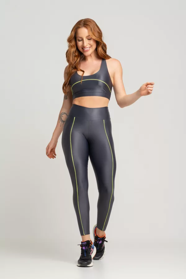 Legging Neon Vibes -  Carbox com Amarelo - Imagem 5