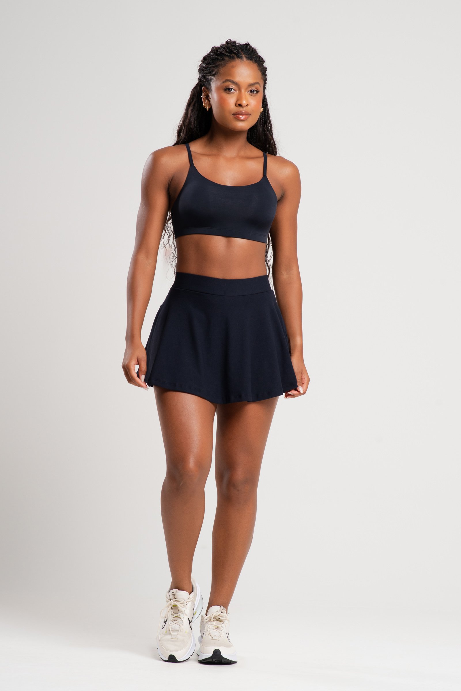 Stamina-3355 Saia-Shorts Match - Preto - Imagem 1